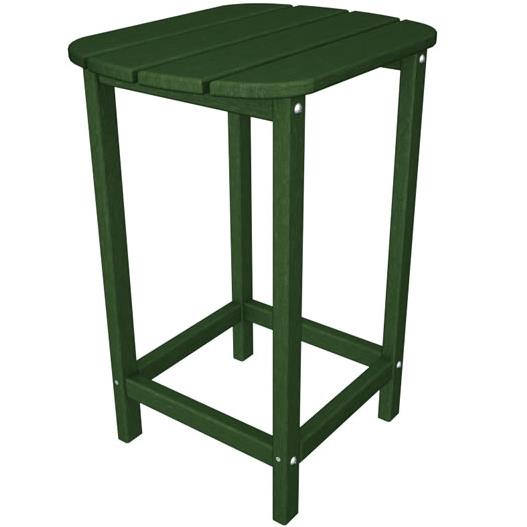 POLYWOOD South Beach SBT26GR 26 Inch Counter Height Side Table with Block Feet Rooms and Rest